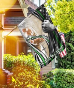 in god we trust. military flag 6205
