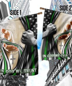 in god we trust. military flag 7695