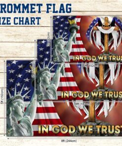 in god we trust christian cross american grommet flag mln114gf 2314