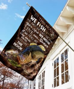in this house we fish flag 3597