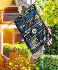 in this house we love west virginia flag 2763