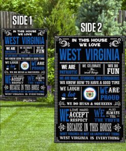 in this house we love west virginia flag 4698