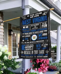 in this house we love west virginia flag 7049