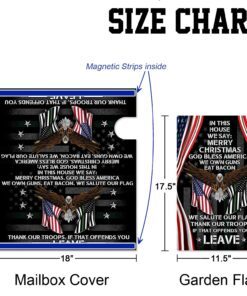 in this house we salute our flag, patriotic eagle veteran garden flag &amp mailbox cover tpt411mf 7017