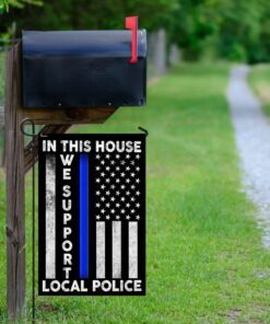 in this house we support local police flag 1518