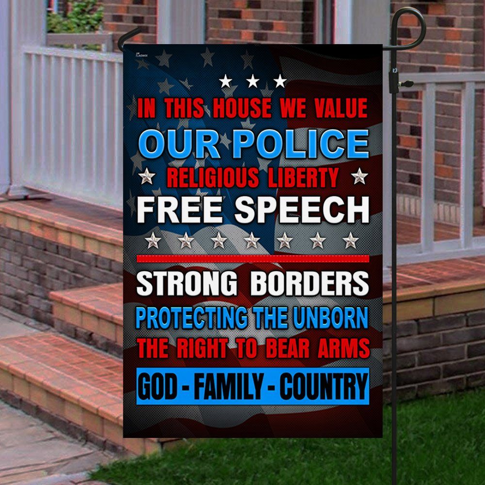 In This House We Value God Family Country Flag MLH2149F - Image 5