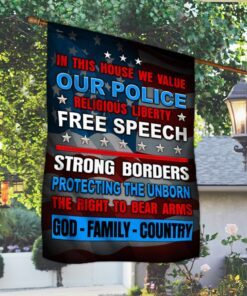 in this house we value god family country flag mlh2149f 5888
