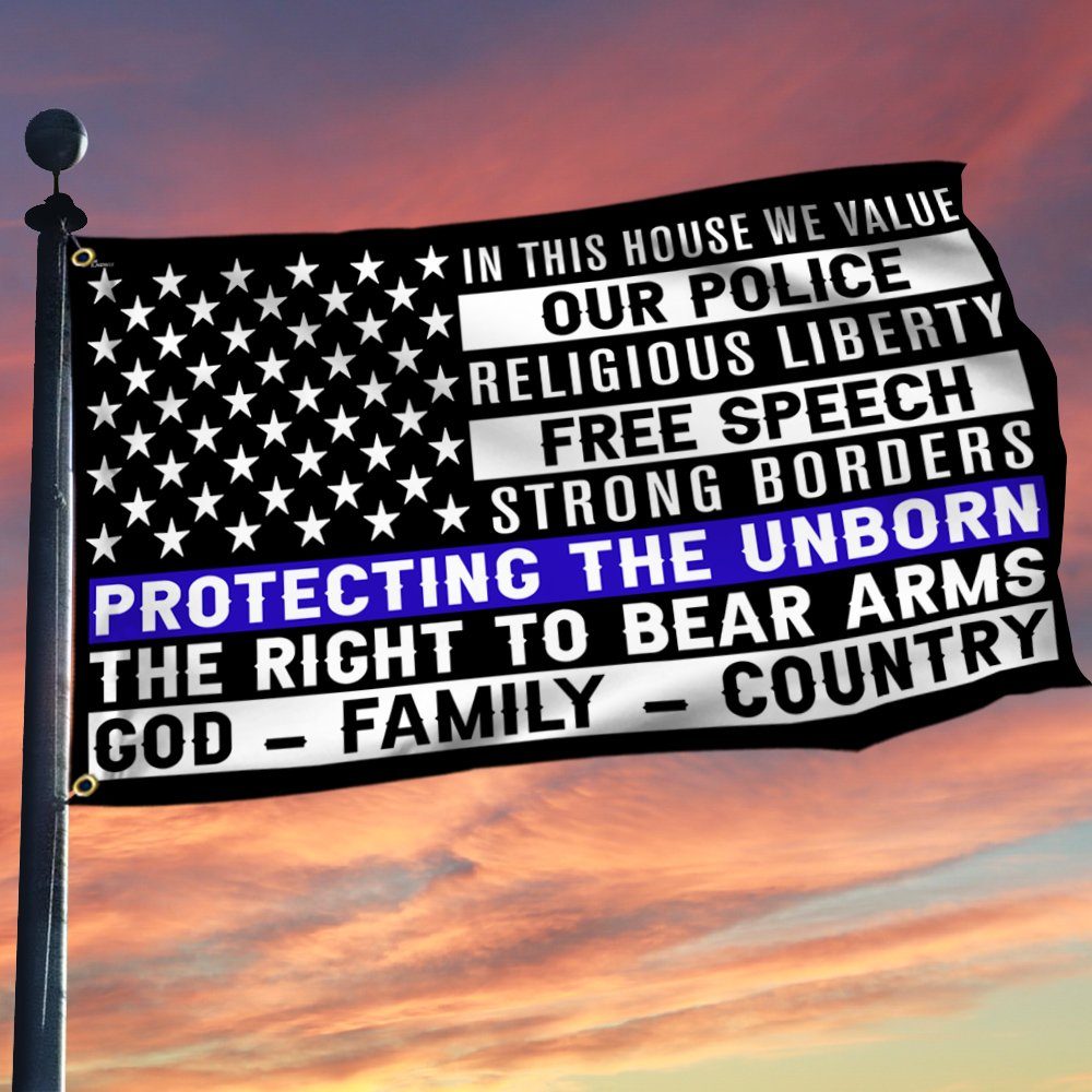 In This House We Value Our Police Social Equality Flag TRN1454GF - Image 2