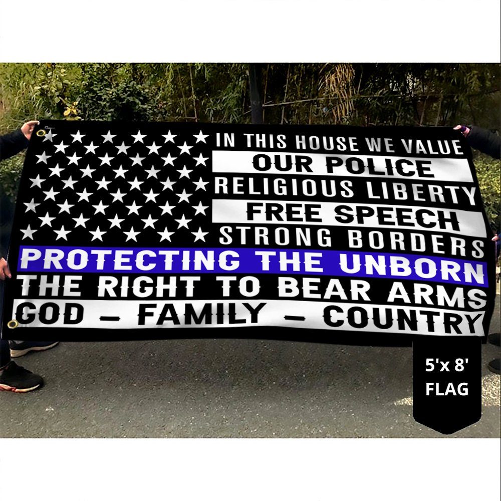 In This House We Value Our Police Social Equality Flag TRN1454GF - Image 4