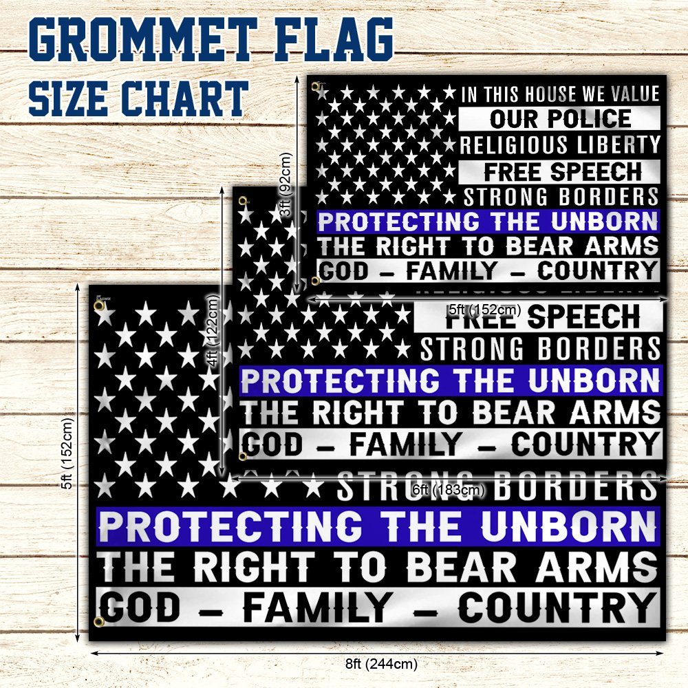 In This House We Value Our Police Social Equality Flag TRN1454GF - Image 5