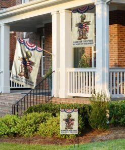 independence day flag land of the free because of the brave 4th of july tqn1238f 1109