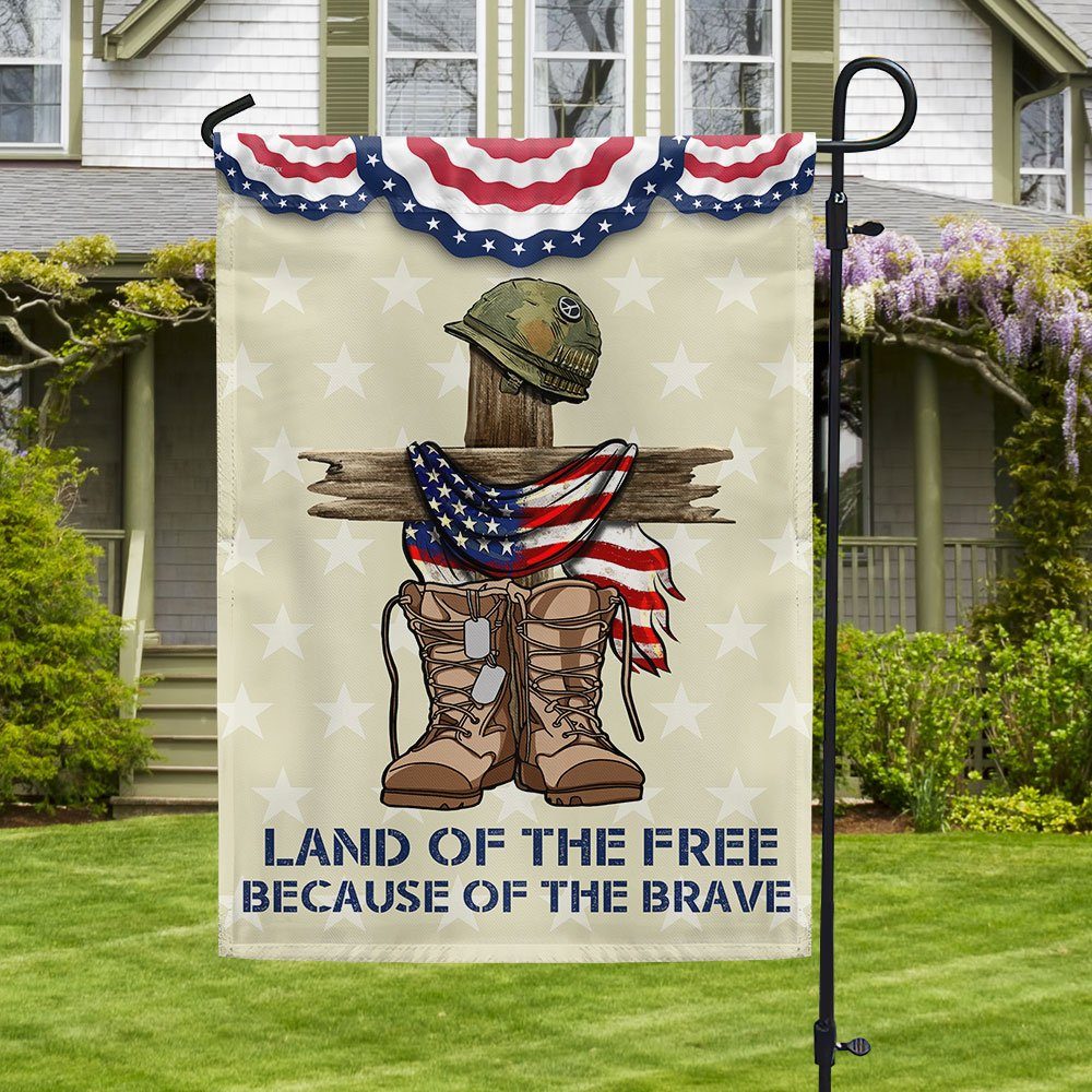 Independence Day Flag Land Of The Free Because Of The Brave 4th Of July TQN1238F - Image 3