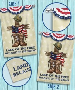 independence day flag land of the free because of the brave 4th of july tqn1238f 5349