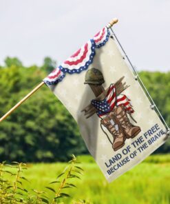 independence day flag land of the free because of the brave 4th of july tqn1238f 8371