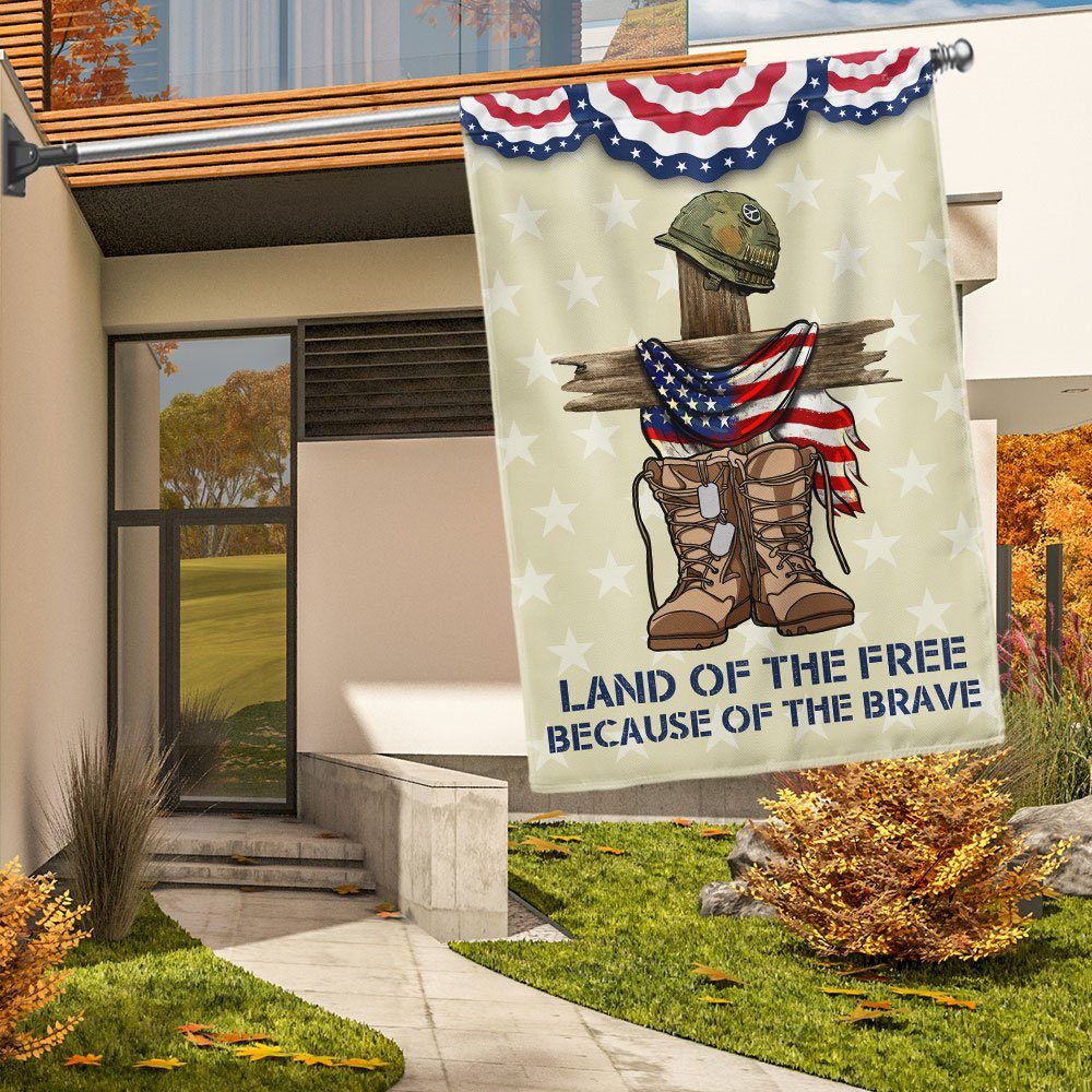 Independence Day Flag Land Of The Free Because Of The Brave 4th Of July TQN1238F