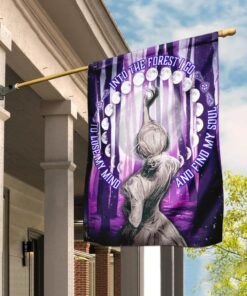 into the forest i go phases of the moon flag 3177