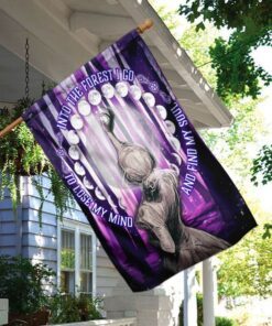 into the forest i go phases of the moon flag 7172