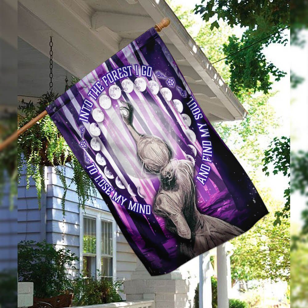 Into The Forest I Go Phases Of The Moon Flag - Image 8