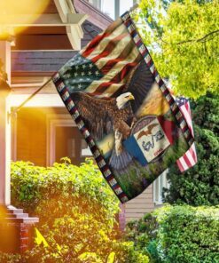 Iowa State Eagle American Flag