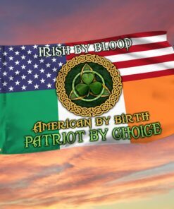 Ireland US Grommet Flag Irish By Blood American By Birth Patriot By Choice DDH3350GF