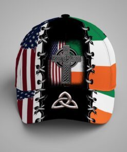 Irish American Cap Irish Celtic Cross DDH3351BC
