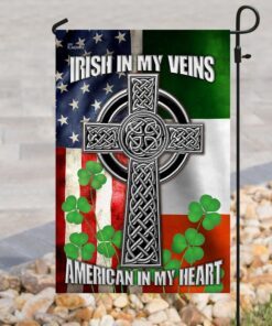 irish american celtic knot flag 3104