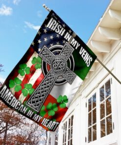 irish american celtic knot flag 6190