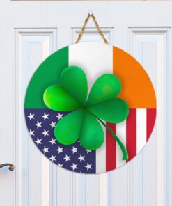 irish american door hanger irish shamrock american wooden sign trv1819wd 8103