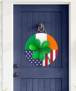 irish american door hanger irish shamrock american wooden sign trv1819wd 8851