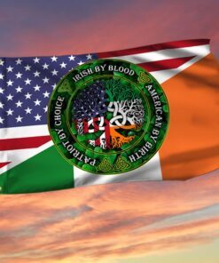 Irish American Grommet Flag Celtic Cross Saint Patrick’s Day QNK543GFv1