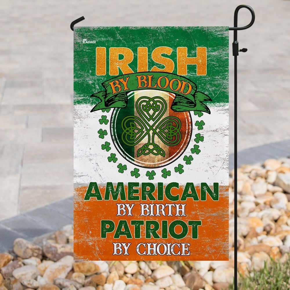 Irish By Blood American By Birth Patriot By Choice Flag - Image 8