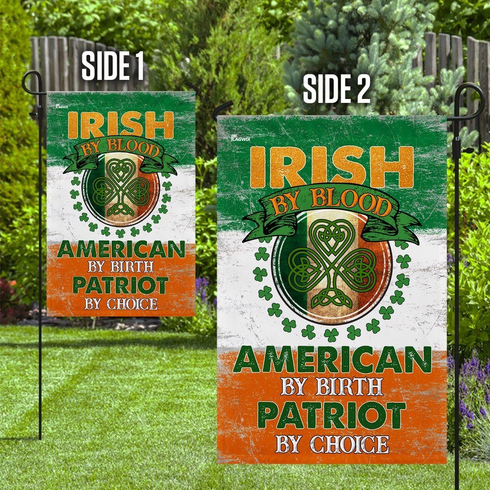 Irish By Blood American By Birth Patriot By Choice Flag - Image 10