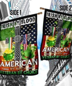 irish by blood american by birth veteran by choice flag 7563