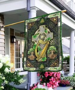 Irish Celtic Cross Erin Go Bragh Flag THH3158F