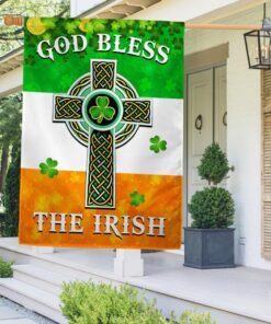 Irish Celtic Cross Flag God Bless The Irish Flag MLN970F