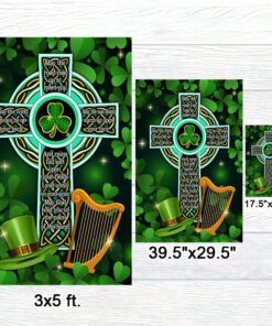 irish celtic cross irish blessing st. patrick day flag mln1000f 5034