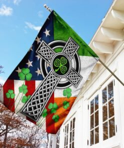 irish celtic knot cross flag 1713