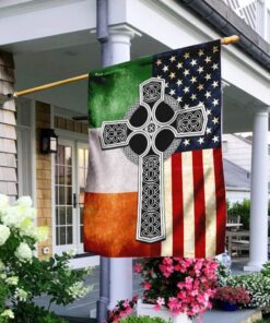Irish Celtic Knot Cross Flag
