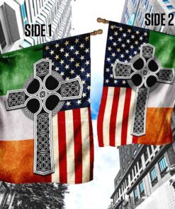 irish celtic knot cross flag 3442