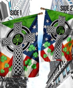irish celtic knot cross flag 4019