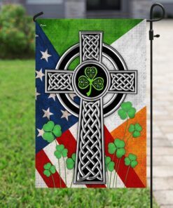 irish celtic knot cross flag 8955