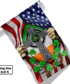irish celtic knot cross irish saint patrick’s day flag mln914f 1491