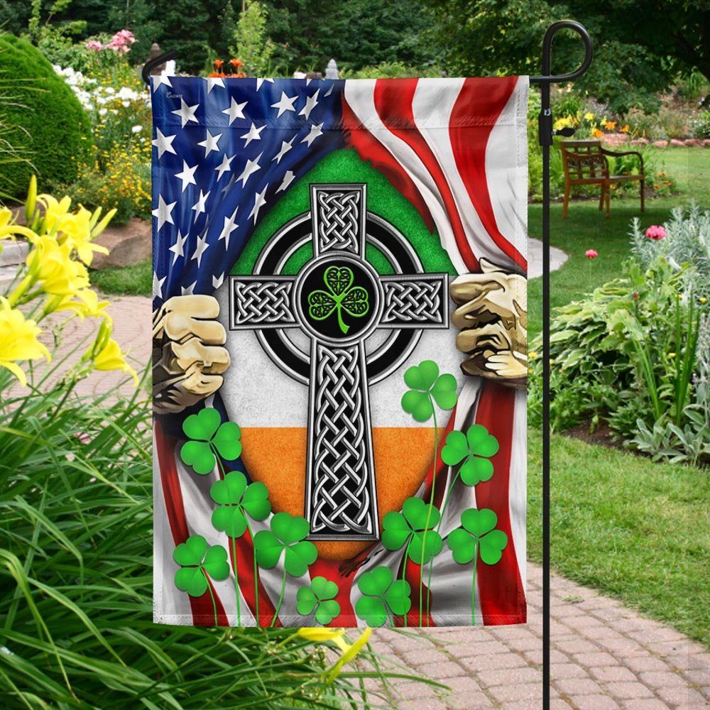 Irish Celtic Knot Cross Irish Saint Patrick’s Day Flag MLN914F - Image 3