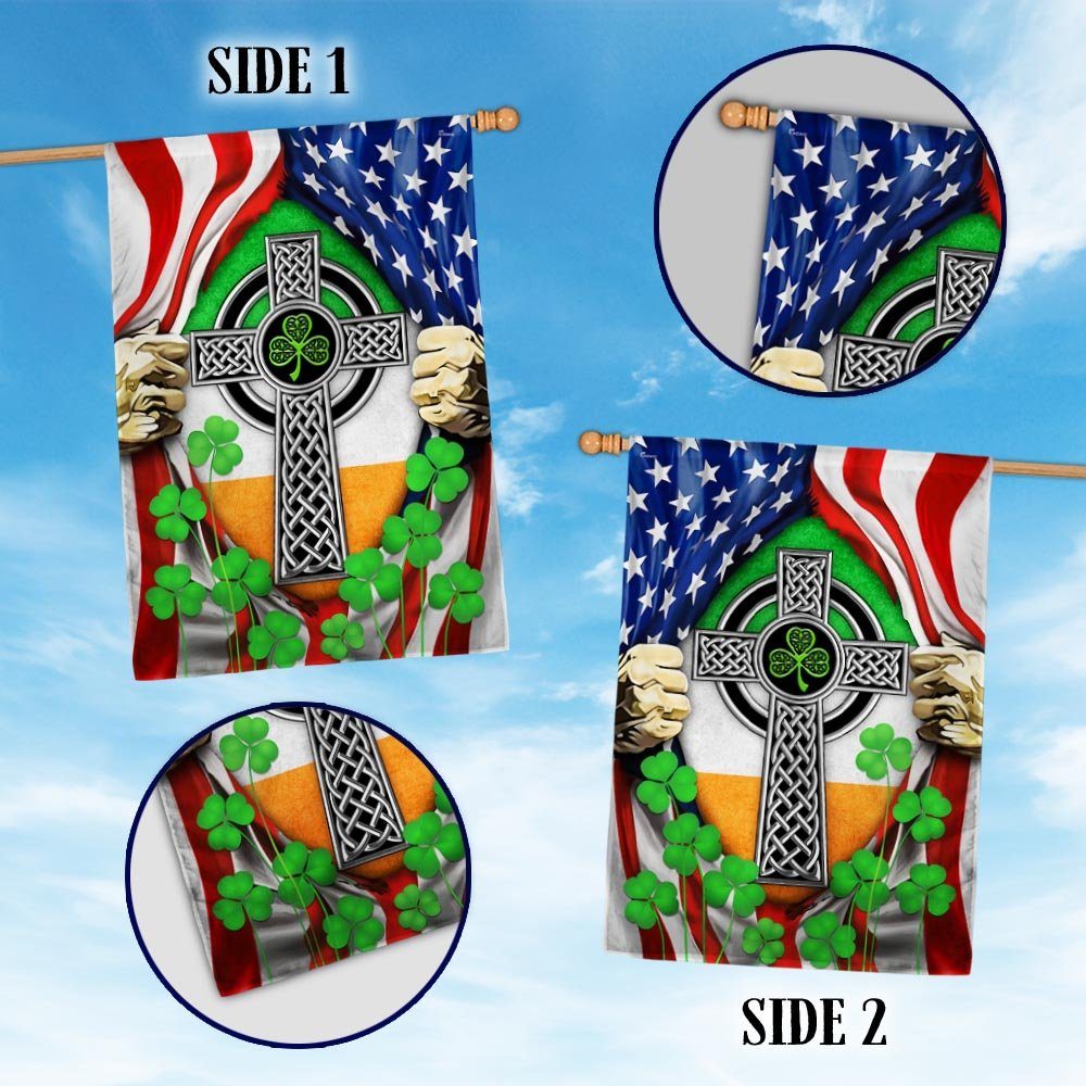 Irish Celtic Knot Cross Irish Saint Patrick’s Day Flag MLN914F - Image 2
