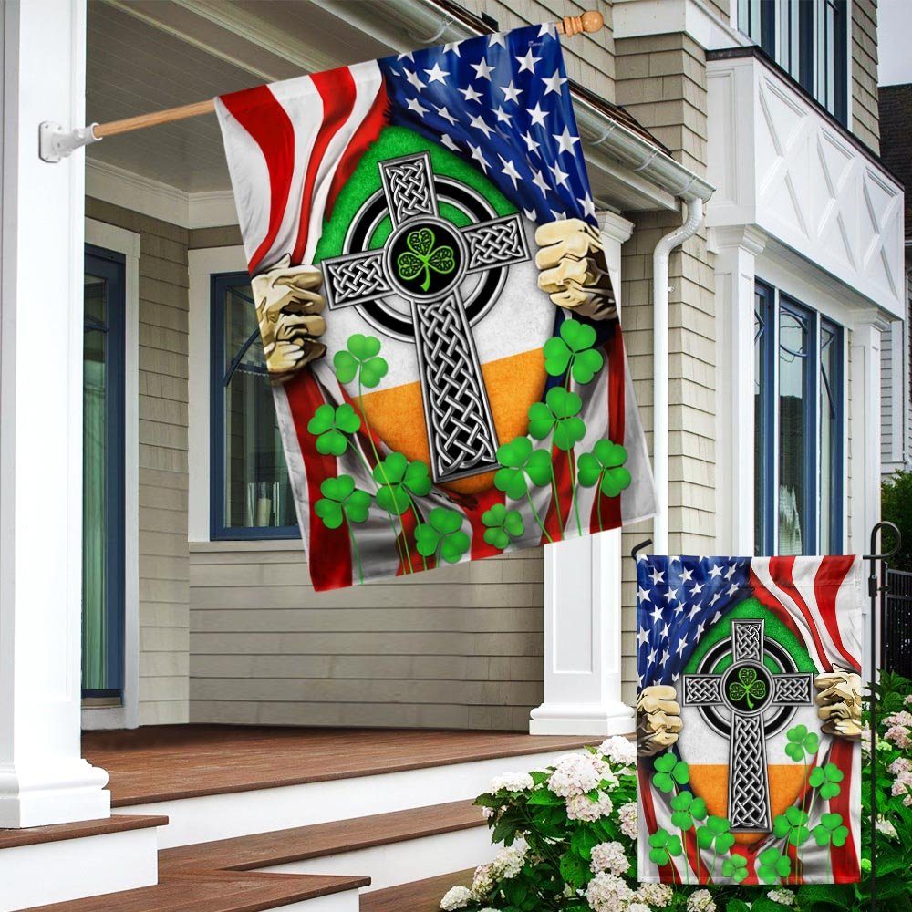 Irish Celtic Knot Cross Irish Saint Patrick’s Day Flag MLN914F - Image 4