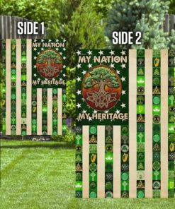 irish celtic tree of life flag my nation my heritage mln63f 1248