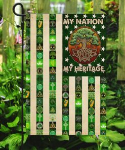 irish celtic tree of life flag my nation my heritage mln63f 5909