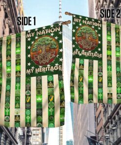 irish celtic tree of life flag my nation my heritage mln63f 7016