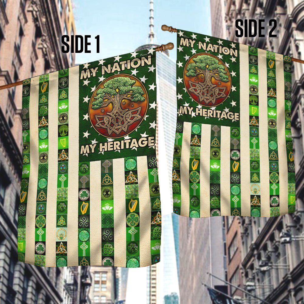 Irish Celtic Tree Of Life Flag My Nation My Heritage MLN63F - Image 3