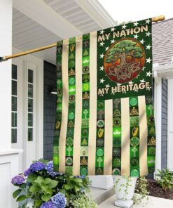Irish Celtic Tree Of Life Flag My Nation My Heritage MLN63F